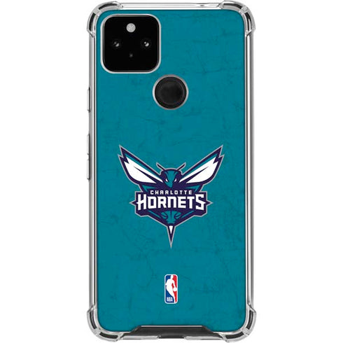 NBA Charlotte Hornets Distressed Google Pixel 4a 5G Clear Case